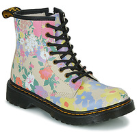 Shoes Girl Mid boots Dr. Martens 1460 J Beige / Multicolour