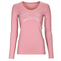 Clothing Women Long sleeved shirts Guess LS SN ADELINA TEE Pink