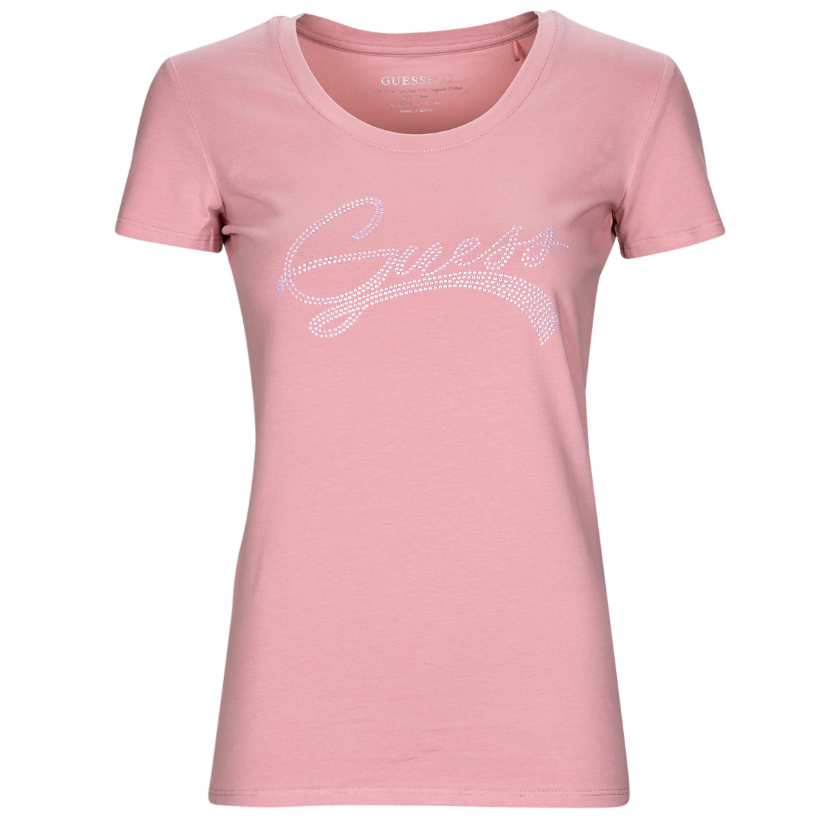 Clothing Women short-sleeved t-shirts Guess SS RN ADELINA TEE Pink