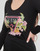 Clothing Women Long sleeved shirts Guess LS SN TRIANGLE FLOWERS TEE Black