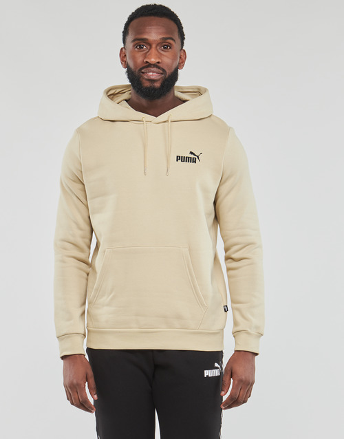 Puma ESS SMALL LOGO HOODIE Beige - Free delivery | Spartoo NET ! - Clothing  sweaters Men
