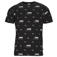 Clothing Men short-sleeved t-shirts Puma ESS+ LOGO POWER AOP Black