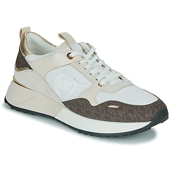 Shoes Women Low top trainers MICHAEL Michael Kors THEO TRAINER White / Brown / Gold