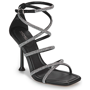 Shoes Women Sandals MICHAEL Michael Kors IMANI STRAPPY SANDAL Black / Silver