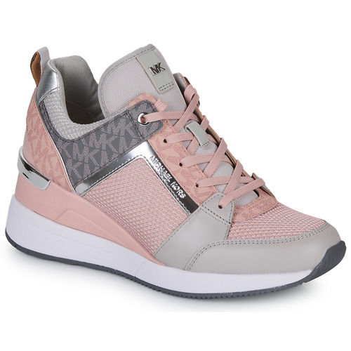 New MICHAEL KORS Womens Sz 10 Arden TStrap Sandals High Heels Silver Shoes   eBay