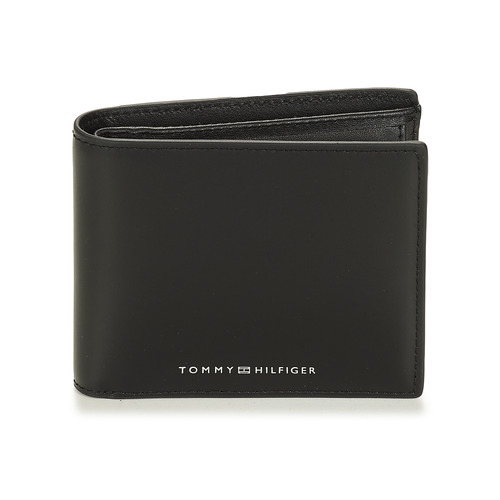 Bags Men Wallets Tommy Hilfiger TH MODERN LEATHER CC AND COIN Black
