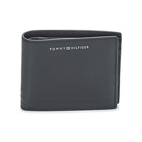 Bags Men Wallets Tommy Hilfiger TH BUSINESS LEATHER CC AND COIN Black