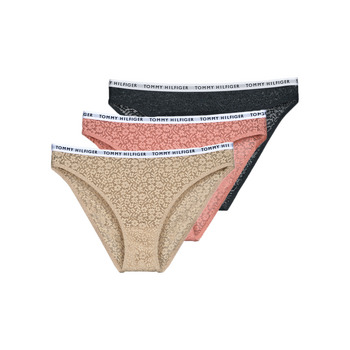 Underwear Women Knickers/panties Tommy Hilfiger 3P FULL LACE BIKINI X3 Pink / Marine / Beige