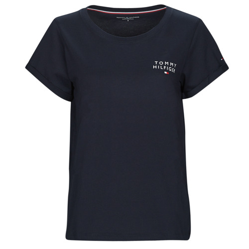 side Melbourne Omvendt Tommy Hilfiger SHORT SLEEVE T-SHIRT Marine - Free delivery | Spartoo NET !  - Clothing short-sleeved t-shirts Women USD/$35.20