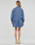 Clothing Women Short Dresses Tommy Jeans TJW CHAMBRAY SHIRT DRESS Blue