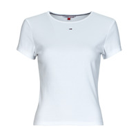 Clothing Women short-sleeved t-shirts Tommy Jeans TJW BBY ESSENTIAL RIB SS White