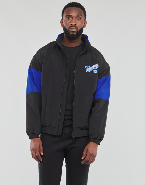 Tommy Jeans TJM FLEECE LINED TRACK JACKET Black / Blue - Free delivery |  Spartoo NET ! - Clothing Blouses Men | T-Shirts