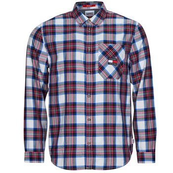 Clothing Men long-sleeved shirts Tommy Jeans TJM RELAXED FLANNEL SHIRT Multicoloured 