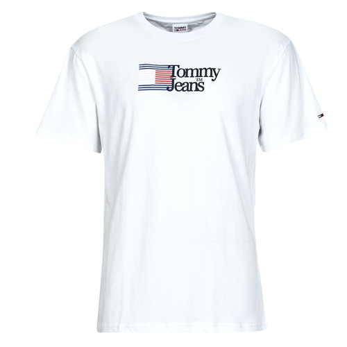 Clothing Men short-sleeved t-shirts Tommy Jeans TJM CLSC RWB CHEST LOGO TEE White