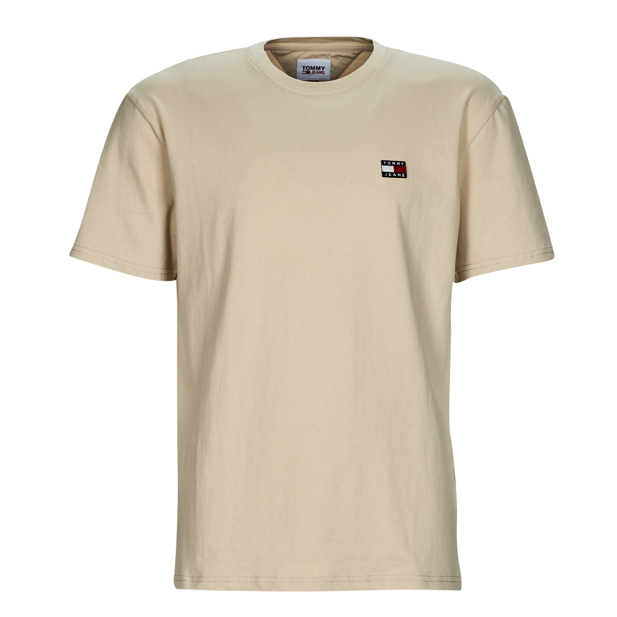 Tommy Jeans TJM Clothing CLSC Men short-sleeved delivery XS - TOMMY NET t-shirts Beige TEE | Spartoo Free ! BADGE 