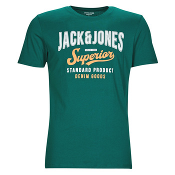 Clothing Men short-sleeved t-shirts Jack & Jones JJELOGO TEE SS O-NECK Green