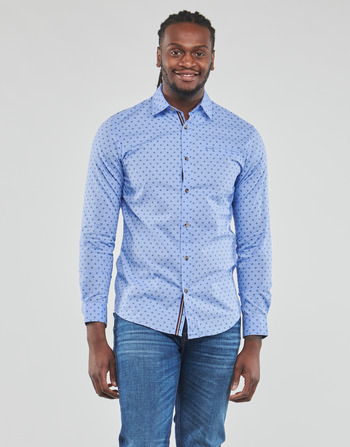 Clothing Men long-sleeved shirts Jack & Jones JJETREKOTA DETAIL SHIRT LS Blue