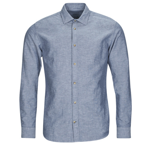 Clothing Men long-sleeved shirts Jack & Jones JJESUMMER SHIRT L/S Blue