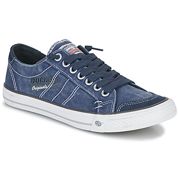 Shoes Men Low top trainers Dockers by Gerli 30ST027 Blue / White