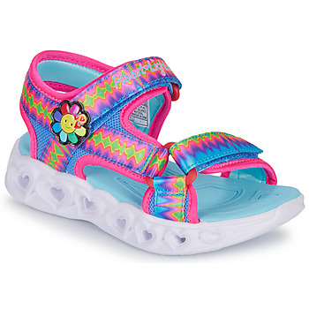 Shoes Girl Sandals Skechers HEART LIGHTS SANDALS Pink / Blue
