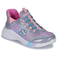 Shoes Girl Slip ons Skechers DREAMY LITES Pink / Silver