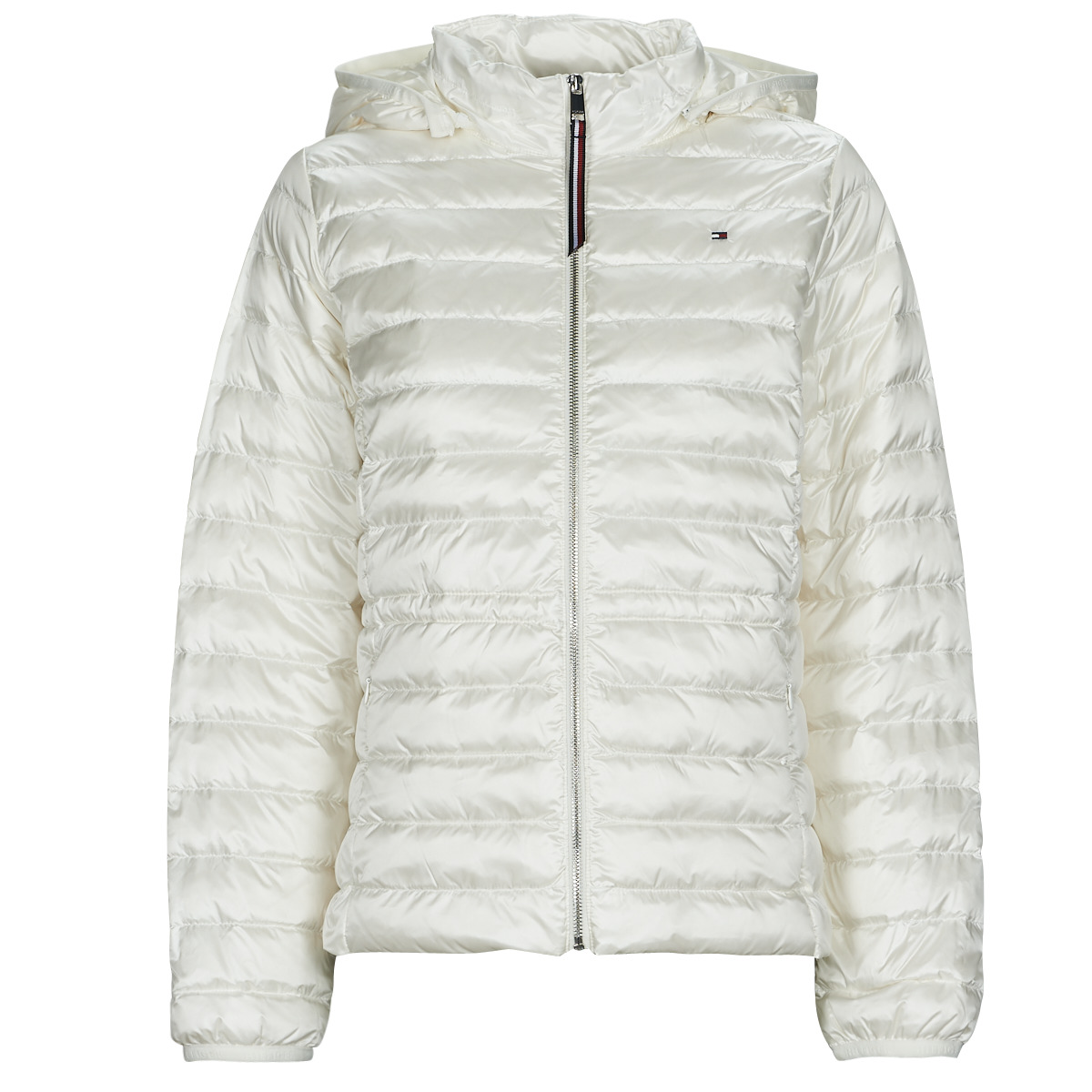 ! delivery FEMININE Women Hilfiger - DOWN Spartoo - Tommy | NET White Clothing Duffel LW Free JACKET coats