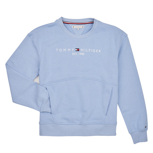 L/S SWEATSHIRT ! NET - Child | delivery Free Hilfiger Tommy - Spartoo Blue CNK sweaters ESSENTIAL Clothing