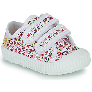 Shoes Girl Low top trainers Citrouille et Compagnie MINOT Red / Multicolour / Flowers