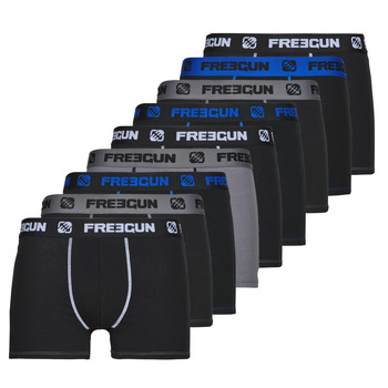 Freegun BOXERS COTON E1 X9 Grey / Black