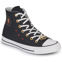 Shoes Women High top trainers Converse CHUCK TAYLOR ALL STAR HI Black / White / Gold