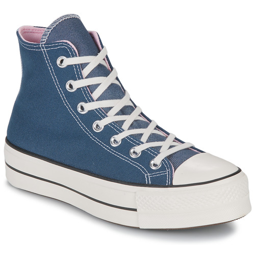 Converse CHUCK TAYLOR ALL STAR LIFT PLATFORM DENIM FASHION HI Blue - Free  delivery | Spartoo NET ! - Shoes High top trainers Women USD/$