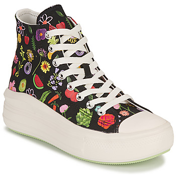 Shoes Women High top trainers Converse CHUCK TAYLOR ALL STAR MOVE-FESTIVAL- JUICY GREEN GRAPHIC Black / Multicolour
