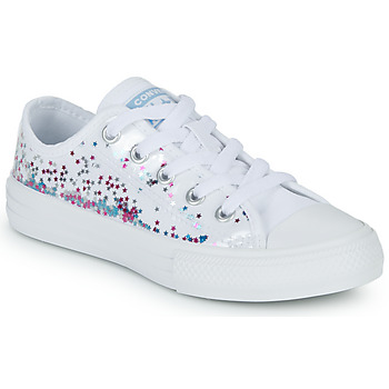 Shoes Girl Low top trainers Converse CHUCK TAYLOR ALL STAR ENCAPSULATED GLITTER OX White / Multicolour