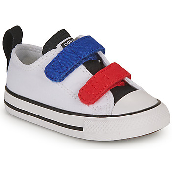 Shoes Boy Low top trainers Converse INFANT CONVERSE CHUCK TAYLOR ALL STAR 2V EASY-ON SUMMER TWILL LO White / Blue / Red