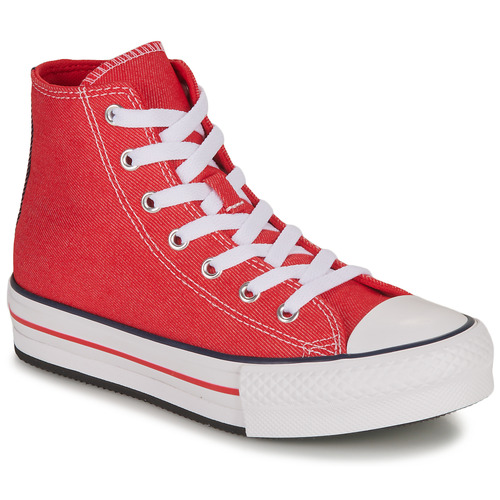 Converse YOUTH CONVERSE CHUCK TAYLOR ALL STAR EVA LIFT PLATFORM RETRO DEN  Red - Free delivery | Spartoo NET ! - Shoes High top trainers Child