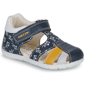 Shoes Children Sandals Geox B ELTHAN BOY C Marine / Yellow
