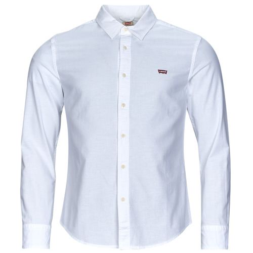 Clothing Men long-sleeved shirts Levi's LS BATTERY HM SHIRT SLIM White