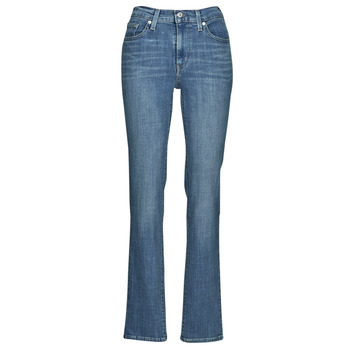 Clothing Women straight jeans Levi's 724 HIGH RISE STRAIGHT Slate / Clean / Hem