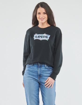 Clothing Women sweaters Levi's GRAPHIC STANDARD CREW Black