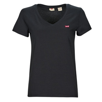 Clothing Women short-sleeved t-shirts Levi's PERFECT VNECK Black