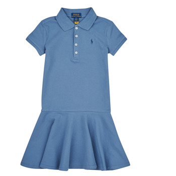 Clothing Girl Short Dresses Polo Ralph Lauren SS POLO DRES-DRESSES-KNIT Blue