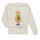 Clothing Girl sweaters Polo Ralph Lauren BEAR PO HOOD-KNIT SHIRTS-SWEATSHIRT Ecru