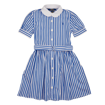 Clothing Girl Short Dresses Polo Ralph Lauren MAGALIE DRS-DRESSES-DAY DRESS Blue / White