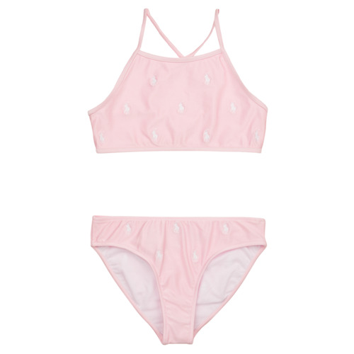 Clothing Girl Trunks / Swim shorts Polo Ralph Lauren AOPP 2 PC-SWIMWEAR-2 PC SWIM Pink