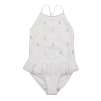 Clothing Girl Trunks / Swim shorts Polo Ralph Lauren SCHIFFLI OP-SWIMWEAR-1 PC SWIM White / Multicolour