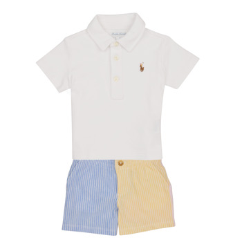 Clothing Boy Sets & Outfits Polo Ralph Lauren SSKCSRTSET-SETS-SHORT SET White / Multicolour