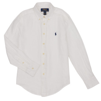 Clothing Boy long-sleeved shirts Polo Ralph Lauren CLBDPPC-SHIRTS-SPORT SHIRT White