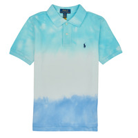 Clothing Boy short-sleeved polo shirts Polo Ralph Lauren SS CN M4-KNIT SHIRTS-POLO SHIRT Blue / Tie / Dye