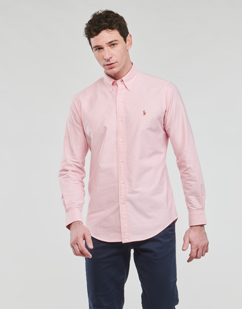 Clothing Men long-sleeved shirts Polo Ralph Lauren CHEMISE COUPE DROITE EN OXFORD Pink / Pink