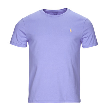 Clothing Men short-sleeved t-shirts Polo Ralph Lauren T-SHIRT AJUSTE EN COTON Blue / Mauve / Lafayette / Blue